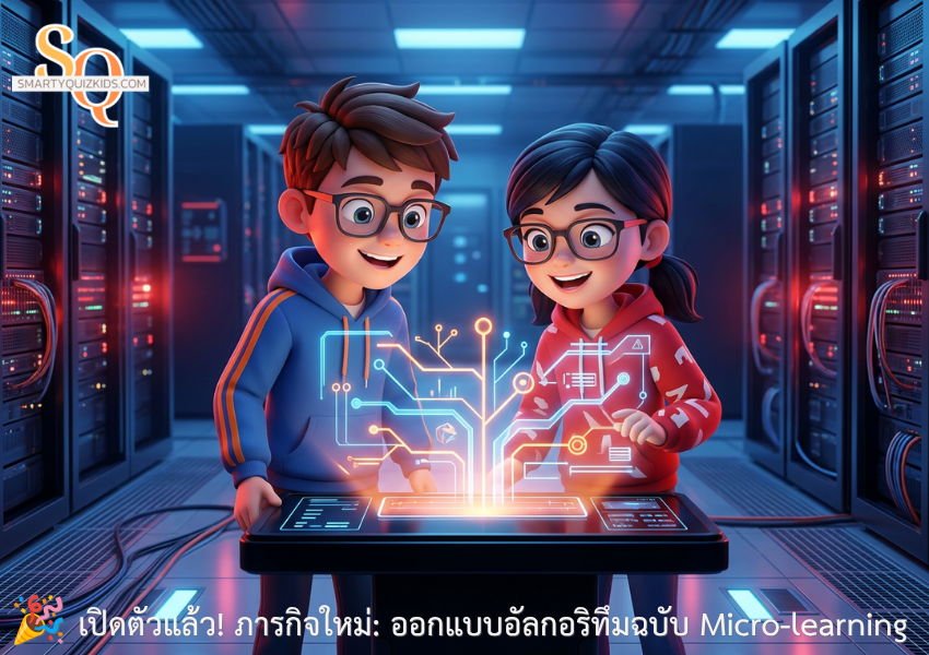 🎉 เปิดตัวแล้ว! ภารกิจใหม่: ออกแบบอัลกอริทึมฉบับ Micro-learning สนุก เข้าใจไว ใน 6 ขั้นตอน!
