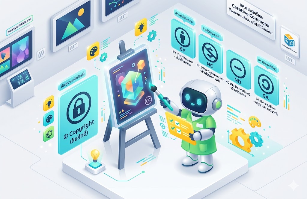 หน่วยที่ 6 EP.4 ลิขสิทธิ์และ Creative Commons เคารพสิทธิ์อย่างไรไม่ให้โดนฟ้อง!