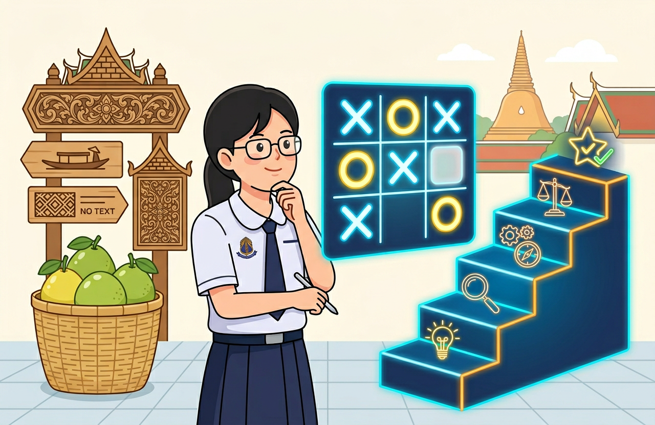 หน่วยที่ 1 EP.2: 5 ขั้นตอนแก้ปัญหา & เกม OX